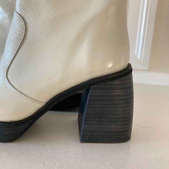 NWOT Free People Ruby White Patent Leather Platform Boots Sz 36.5 - Picture 5 of 8